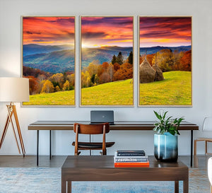 Landscape View Sunset Wall Art Landscape Canvas Print All
