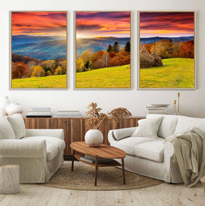 Landscape View Sunset Wall Art Landscape Canvas Print All