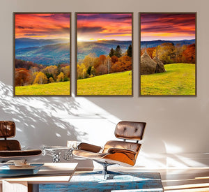 Landscape View Sunset Wall Art Landscape Canvas Print All