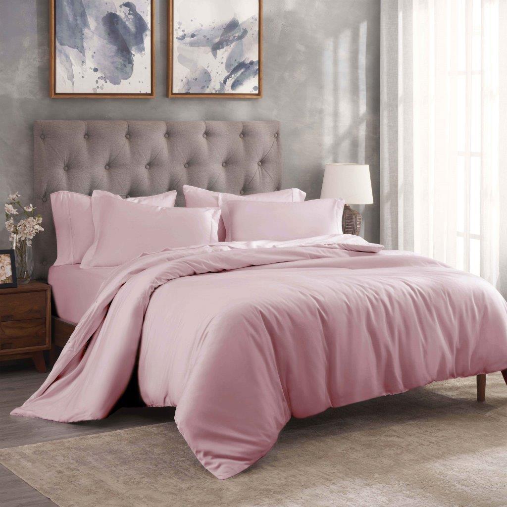 Egyptian Cotton 300 Thread Count Solid Luxury Duvet Cover Set - Egyptian Cotton Duvet Cover Set by Superior Brand