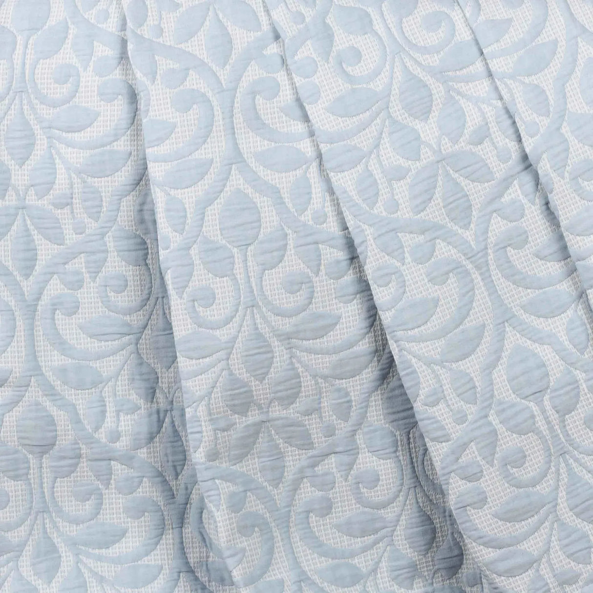 Vineyard Cotton Blend Medium Weight Matelasse Floral Scroll Coverlet - Coverlet by Superior Brand