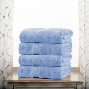 Egyptian Cotton Plush Heavyweight Bath Towel Set of 4 - Egyptian Cotton Bath Towel by Superior Brand