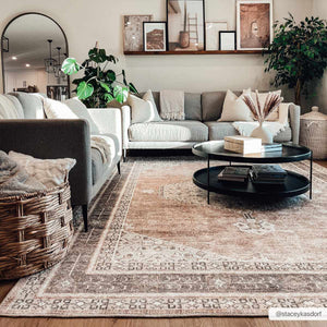 Lila Medallion Tan Area Rug