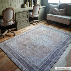Lila Medallion Tan Area Rug