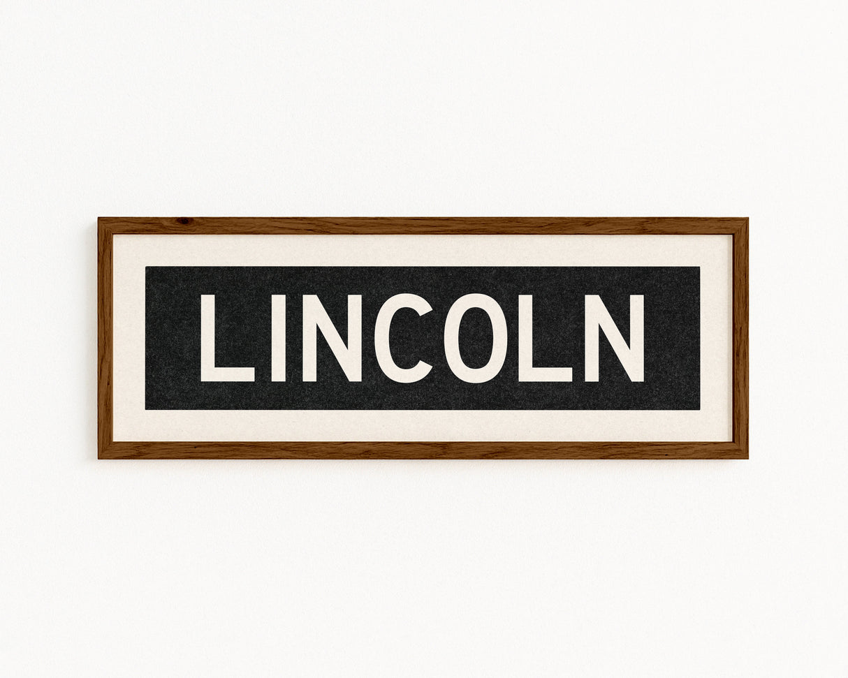 Framed Lincoln Nebraska Bus Scroll