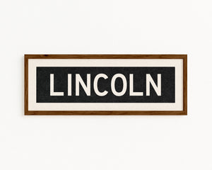 Framed Lincoln Nebraska Bus Scroll