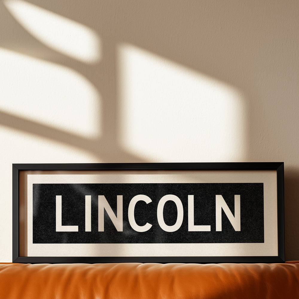 Framed Lincoln Nebraska Bus Scroll
