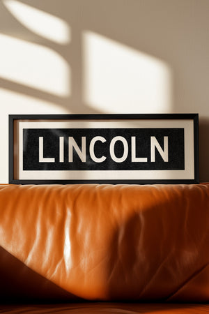 Framed Lincoln Nebraska Bus Scroll