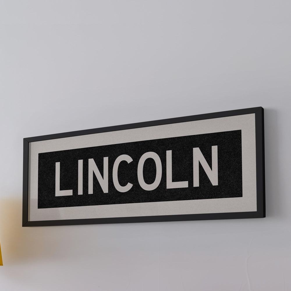 Framed Lincoln Nebraska Bus Scroll