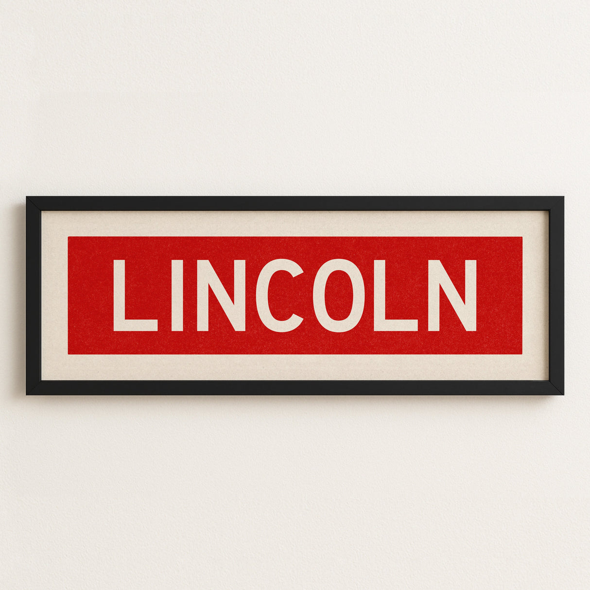 Framed Lincoln Bus Scroll