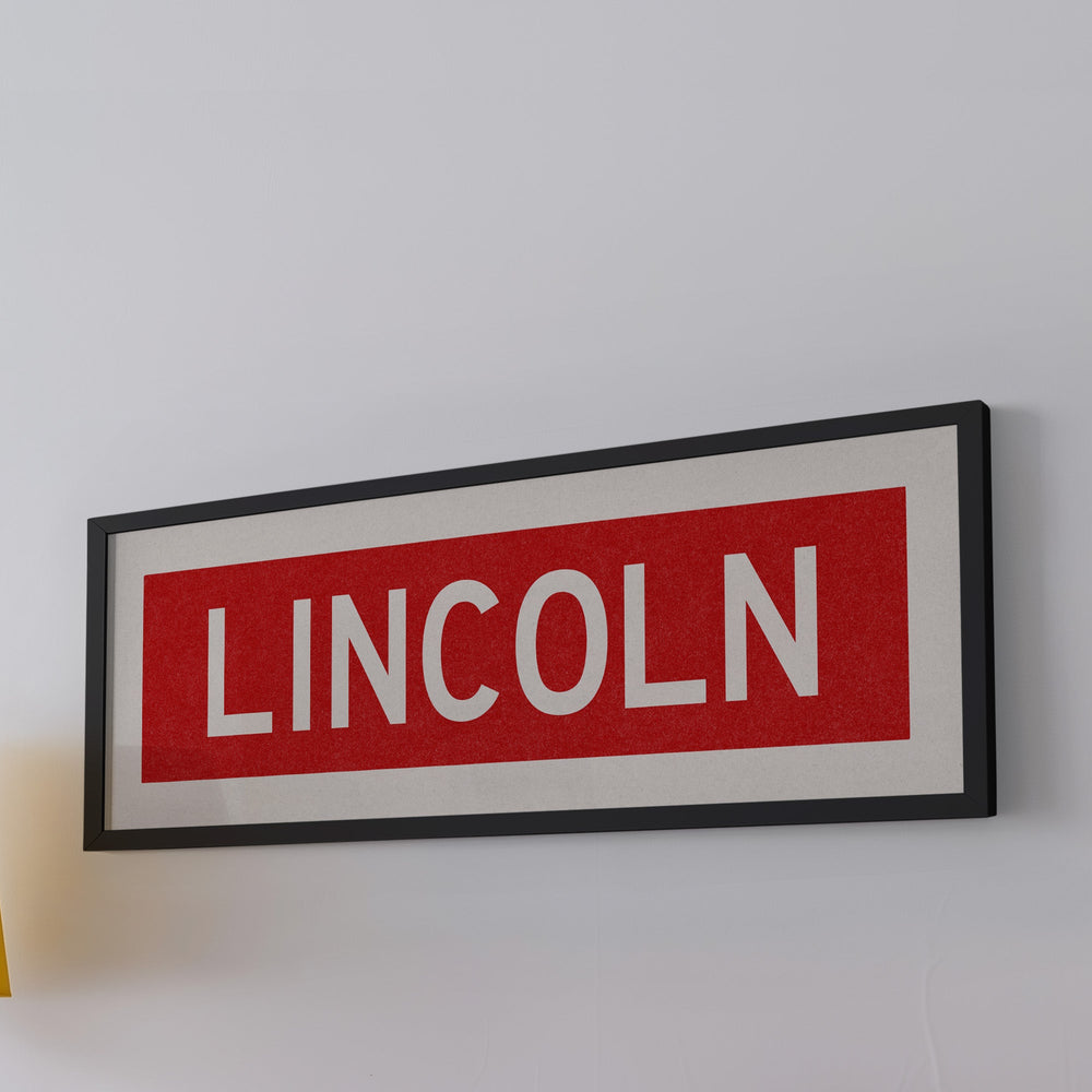 Framed Lincoln Bus Scroll