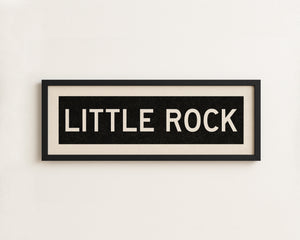 Framed Little Rock Arkansas Bus Scroll