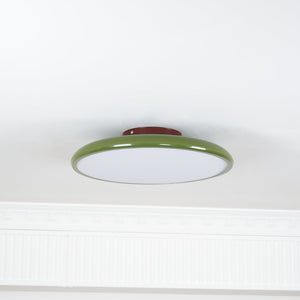 Orbitra | Flush Mount LED Ceiling Light with Swivel Arm, Dimmable Beige or Green Fixture