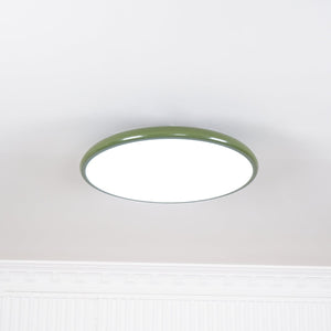 Orbitra | Flush Mount LED Ceiling Light with Swivel Arm, Dimmable Beige or Green Fixture