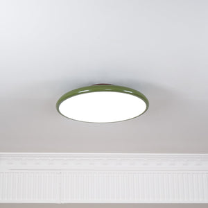 Orbitra | Flush Mount LED Ceiling Light with Swivel Arm, Dimmable Beige or Green Fixture