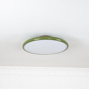 Orbitra | Flush Mount LED Ceiling Light with Swivel Arm, Dimmable Beige or Green Fixture