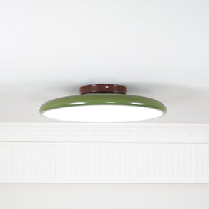 Orbitra | Flush Mount LED Ceiling Light with Swivel Arm, Dimmable Beige or Green Fixture