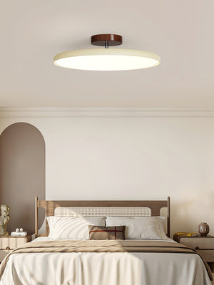 Orbitra | Flush Mount LED Ceiling Light with Swivel Arm, Dimmable Beige or Green Fixture