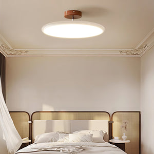 Orbitra | Flush Mount LED Ceiling Light with Swivel Arm, Dimmable Beige or Green Fixture