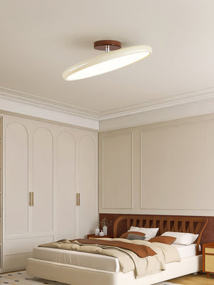 Orbitra | Flush Mount LED Ceiling Light with Swivel Arm, Dimmable Beige or Green Fixture