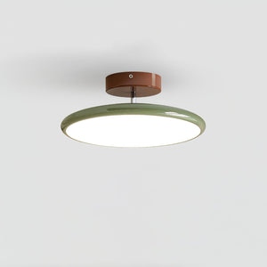 Orbitra | Flush Mount LED Ceiling Light with Swivel Arm, Dimmable Beige or Green Fixture