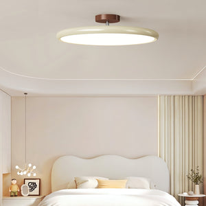 Orbitra | Flush Mount LED Ceiling Light with Swivel Arm, Dimmable Beige or Green Fixture