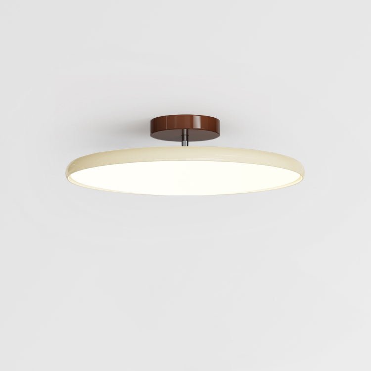 Orbitra | Flush Mount LED Ceiling Light with Swivel Arm, Dimmable Beige or Green Fixture