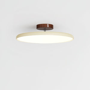 Orbitra | Flush Mount LED Ceiling Light with Swivel Arm, Dimmable Beige or Green Fixture