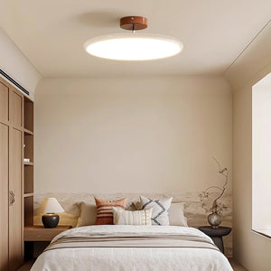 Orbitra | Flush Mount LED Ceiling Light with Swivel Arm, Dimmable Beige or Green Fixture