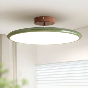 Orbitra | Flush Mount LED Ceiling Light with Swivel Arm, Dimmable Beige or Green Fixture