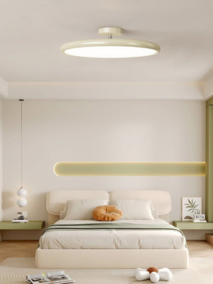 Orbitra | Flush Mount LED Ceiling Light with Swivel Arm, Dimmable Beige or Green Fixture