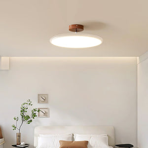 Orbitra | Flush Mount LED Ceiling Light with Swivel Arm, Dimmable Beige or Green Fixture