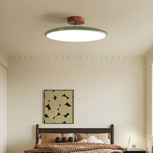 Orbitra | Flush Mount LED Ceiling Light with Swivel Arm, Dimmable Beige or Green Fixture