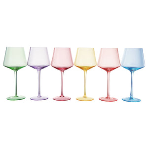 Monet Stemmed Wine Glassware, Set of 6
