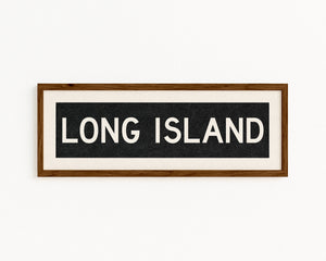Framed Long island New York Bus Scroll