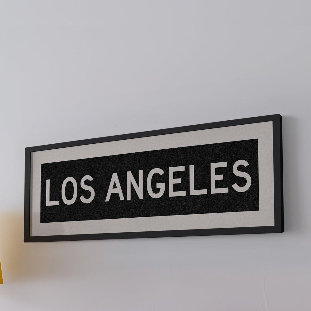 Framed Los Angeles California Bus Scroll