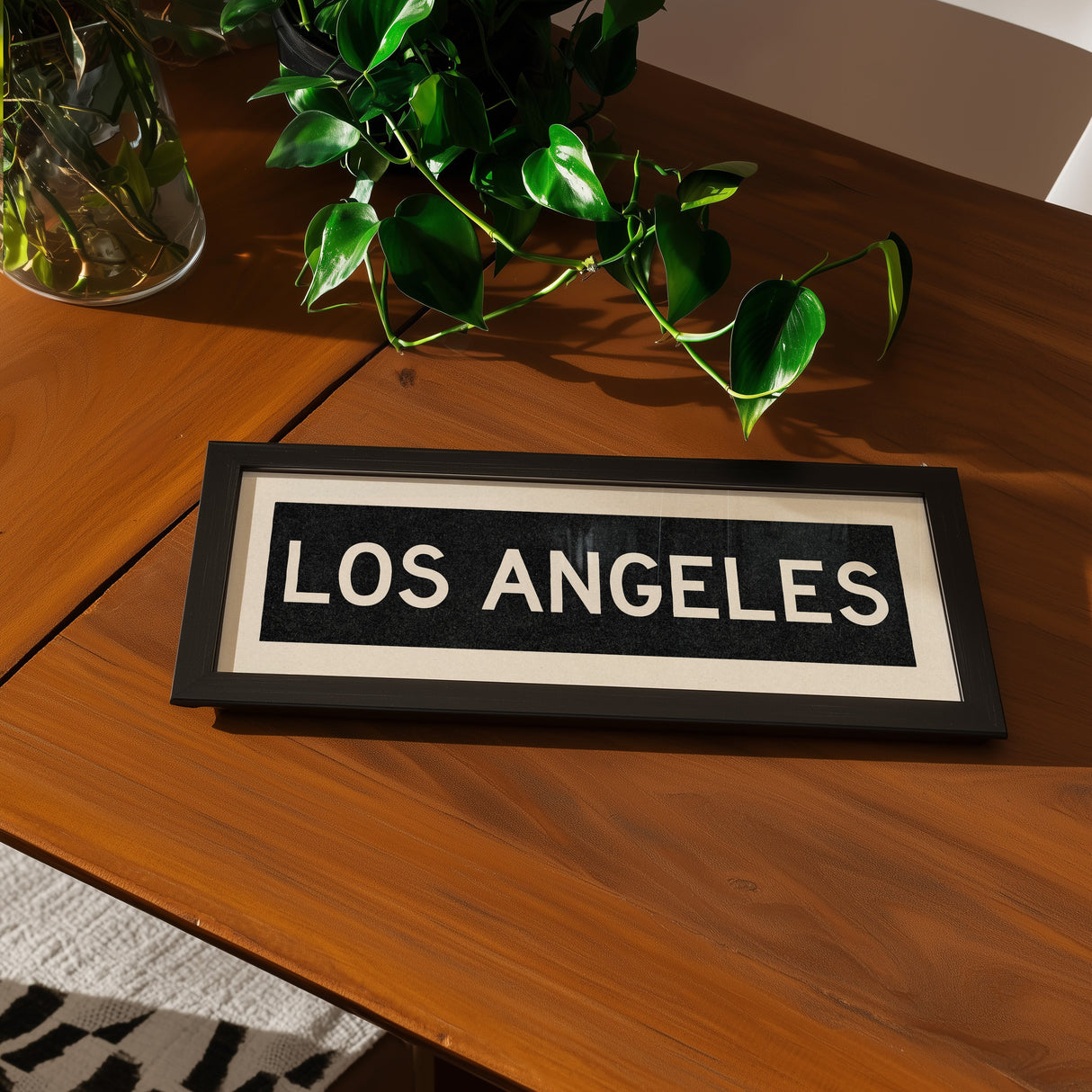 Framed Los Angeles California Bus Scroll