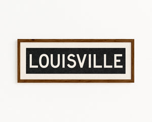 Framed Louisville Kentucky Bus Scroll