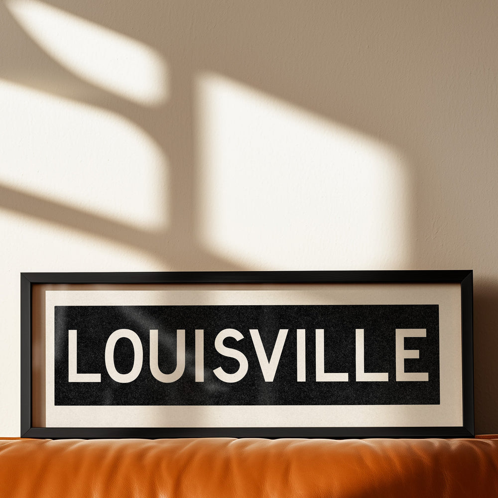 Framed Louisville Kentucky Bus Scroll