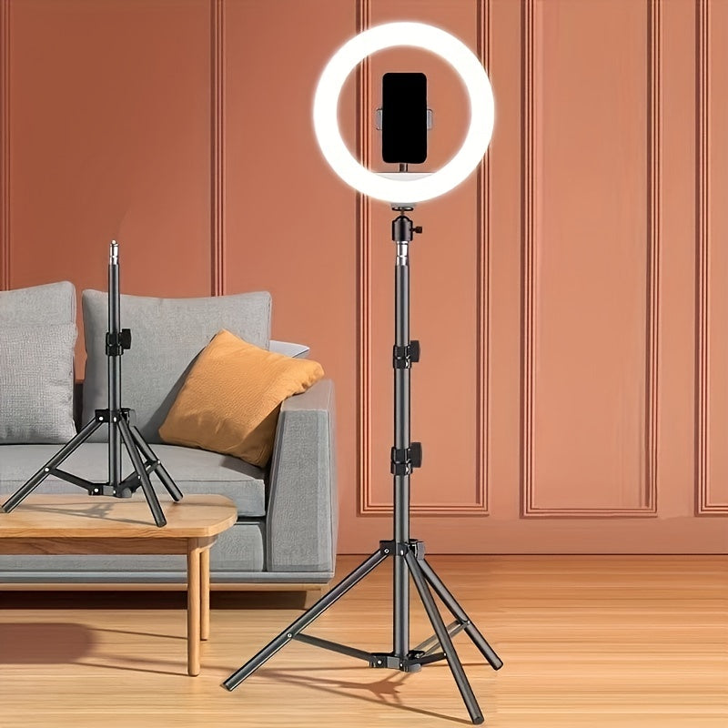 LED Ring Light with Tripod and Phone Holder USB Selfie Video Light 26cm