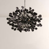 Modern Ceramic Leaf Chandelier Brass