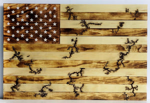 American flag wall art