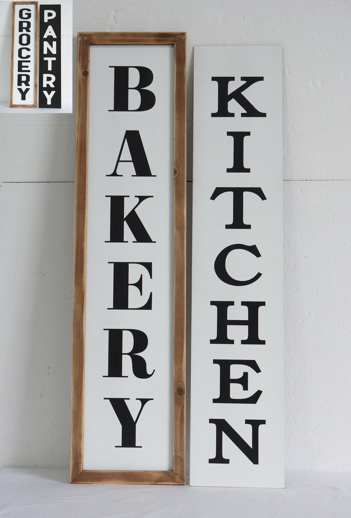 36" interchangeable and reversible kitchen fun door sign combo