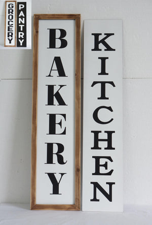 36" interchangeable and reversible kitchen fun door sign combo