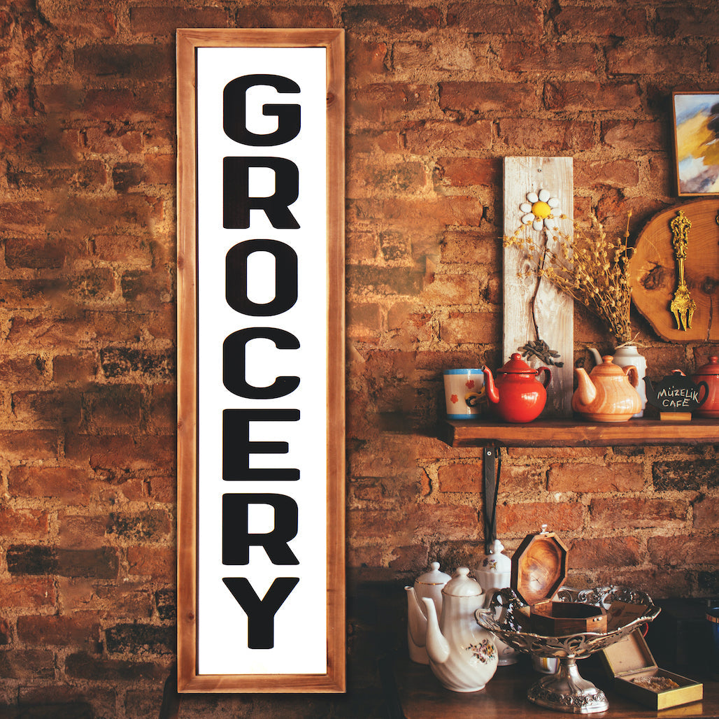 36" interchangeable and reversible kitchen fun door sign combo