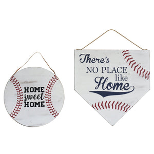 Reversible baseball wall art set of 2
