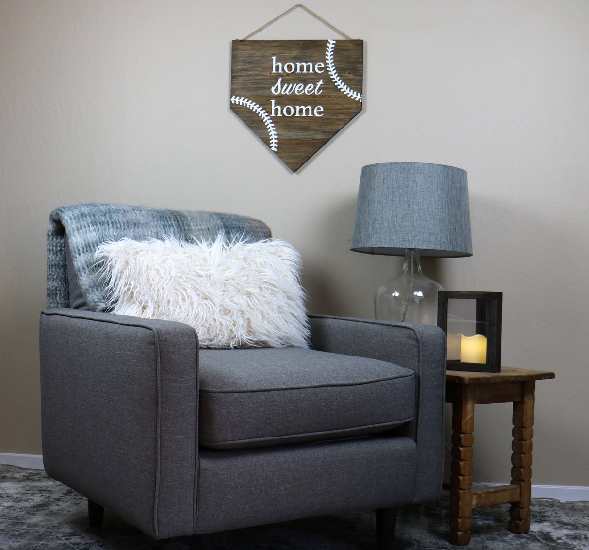 Reversible baseball wall art set of 2