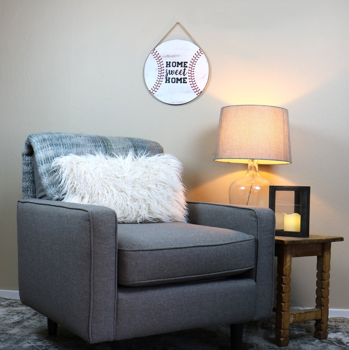 Reversible baseball wall art set of 2