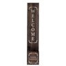 Welcome signs hand sanitizer dispenser holder for school office salon commercial toilet hand clean in public set of 2 (brown & white)