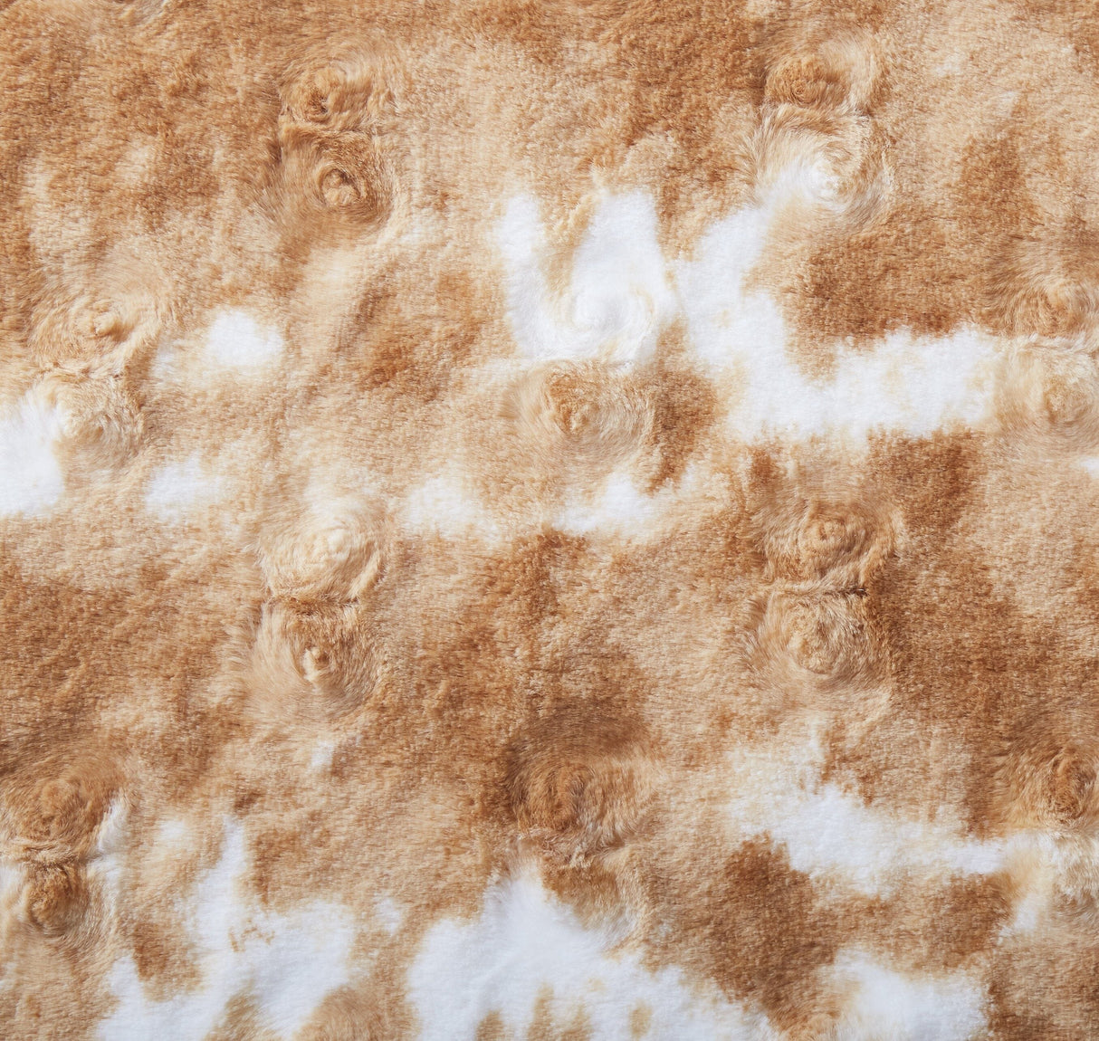 DaDa Bedding Amber Orange Brown & White Cozy Faux Fur Euro Throw Pillow Cover (M3396)
